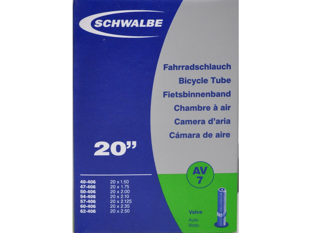 Schwalbe slange 20 x 1,50-2,50 med Auto ventil AV7