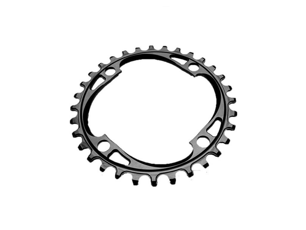 absoluteBLACK Rund klinge - SRAM - Singlespeed - ø64 mm - 28T - Sort