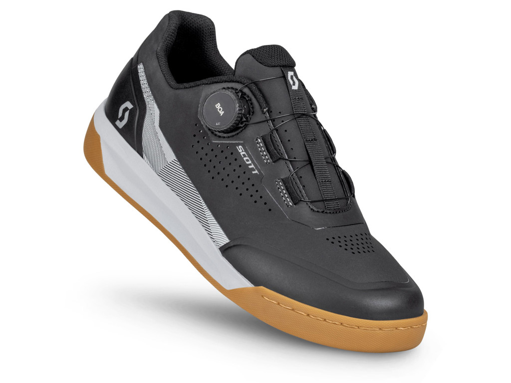 SCOTT Volt Evo Flat MTB cykelsko sort/hvid herre (Skostørrelse: 44)