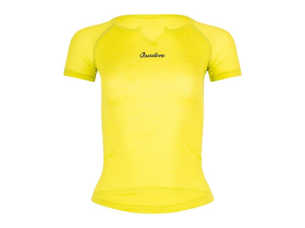 Isadore Women's 100% Merino SS Baselayer Sulphur Spring Størrelse XL