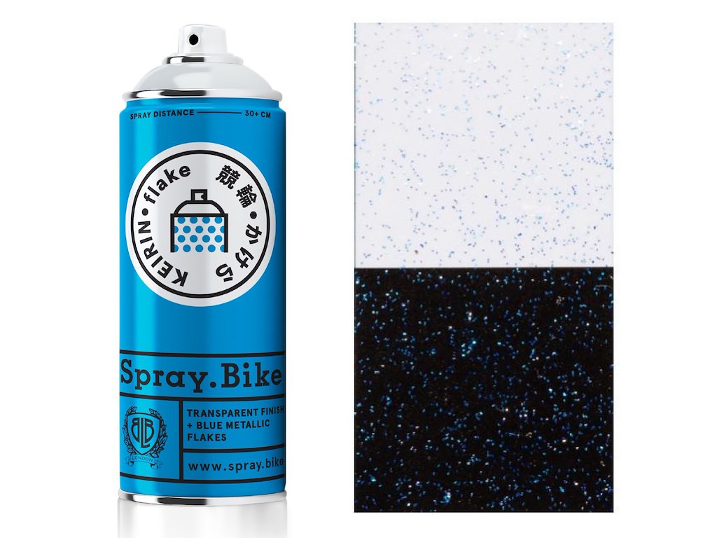 Spray.Bike Klarlak med blå glimmer effekt 400 ml
