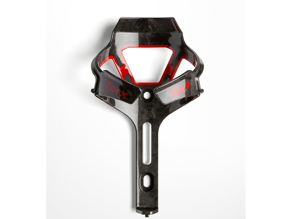 Tacx Ciro carbon flaskeholder sort/rød Tacx Ciro carbon flaskeholder sort/rød