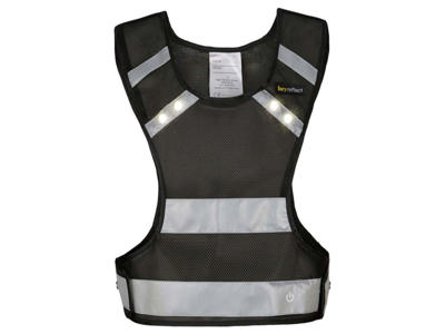 heyReflect Sport Refleksvest med led lys - Sort