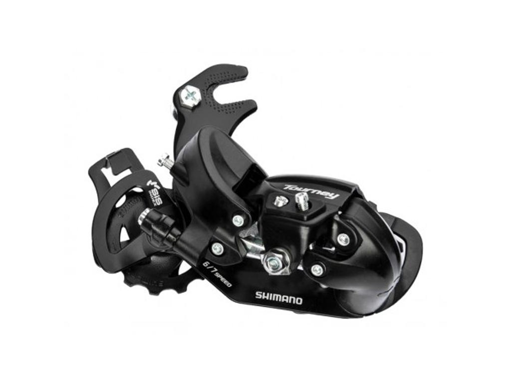 Shimano Tourney - Bagskifter RD-TY300 Sort - Til 6 eller 7 gear - Med klo til montering