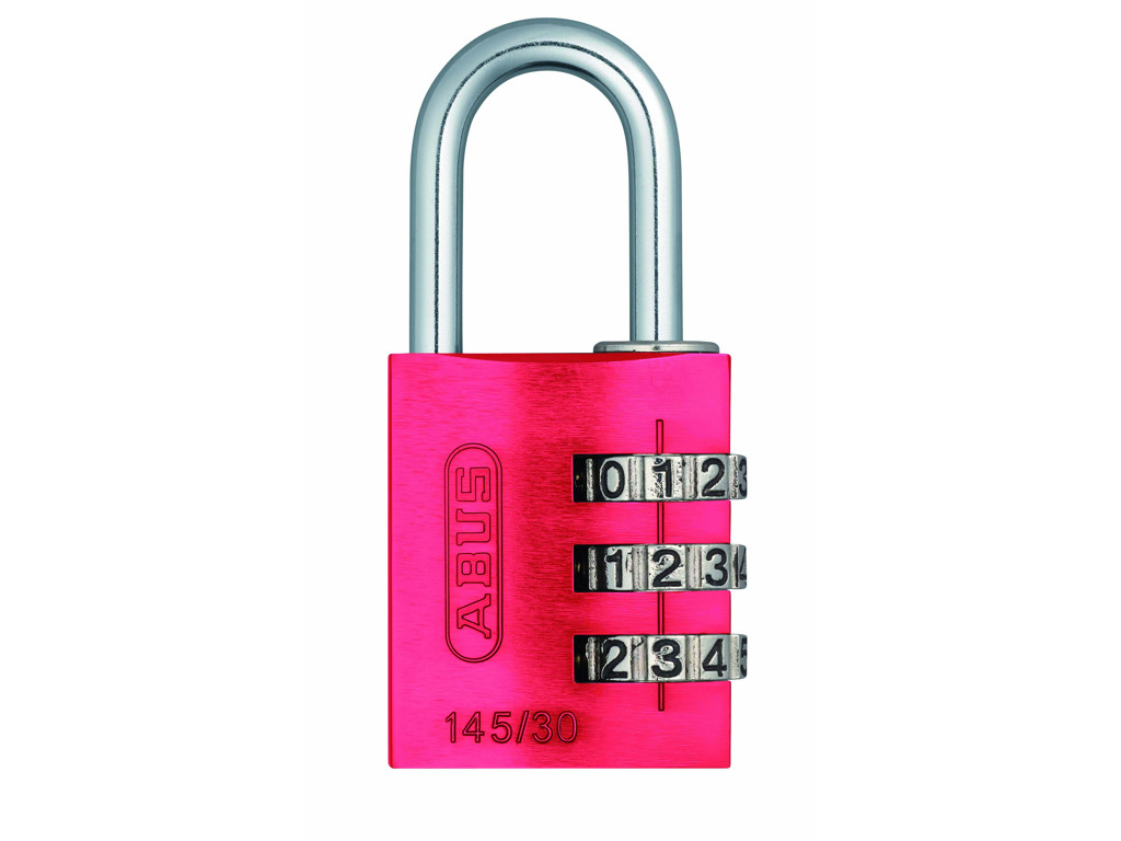 Hængelås Abus 145/30 rød med trecifret kode