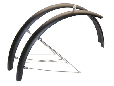 BikePartner - Skærmsæt - 27,5"-29" - 60mm - Matsort - Inkl. rustfri stivere