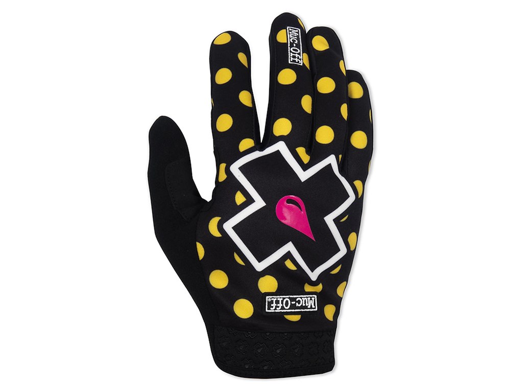 Muc-Off Cykelhandske MTB - Gul Polka - Str. 2XL