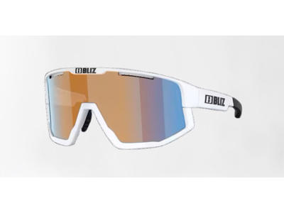 Bliz Fusion Medium (33) - Cykelbriller - Coral/Orange Mirror Lens - Mat Hvid