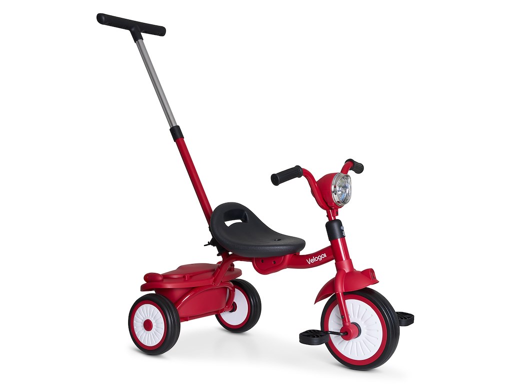 Velogo trehjulet cykel med skubbestang red Velogo trehjulet cykel med skubbestang red