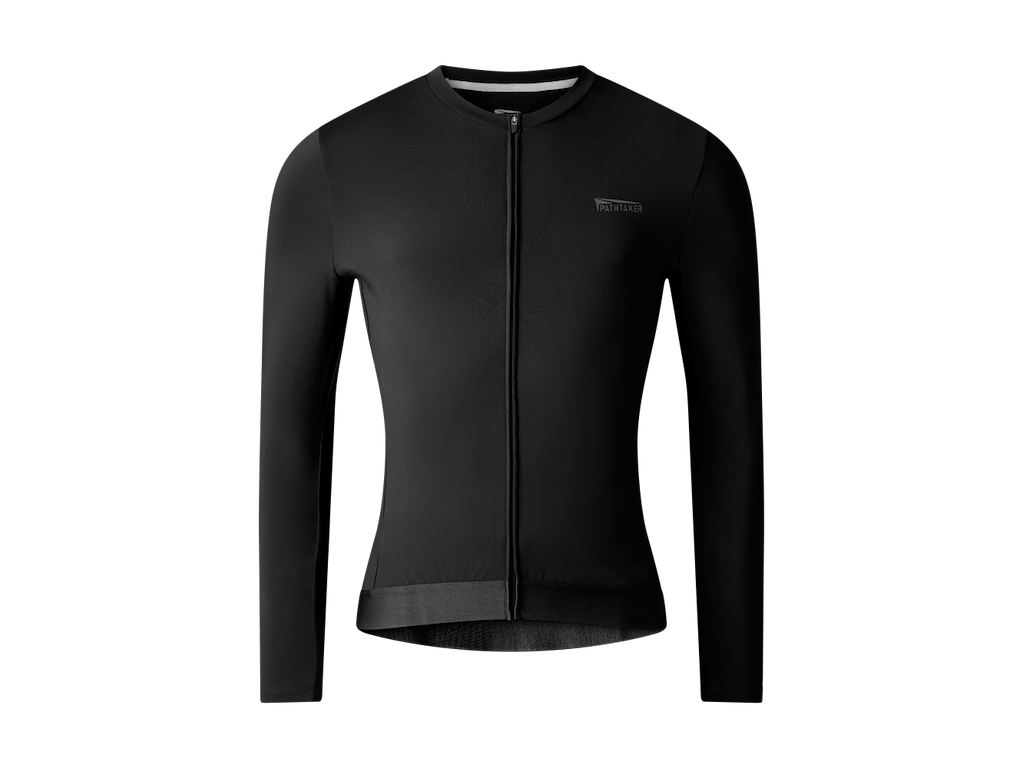 Pathtaker Thermal Bike Jersey - Cykeltrøje m/lange ærmer - Herre - Sort - 2XL