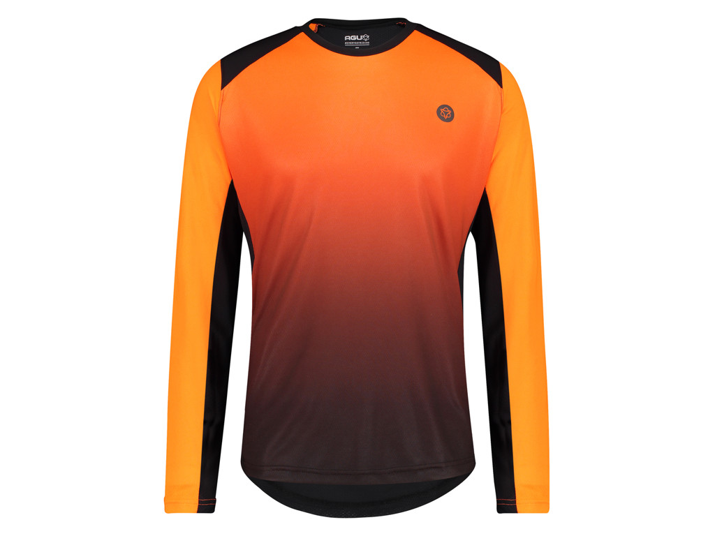 AGU - Cykeltrøje med lange ærmer - Loose fit - MTB - Neon Orange - Str. S