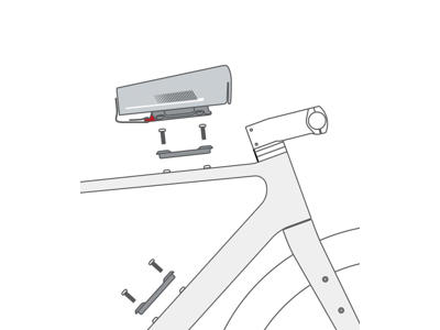 Klickfix Framebag - Smartphone taske - Max tlf str. 8,5x16,5 cm - Inkl. Duo adapter - 1 Liter