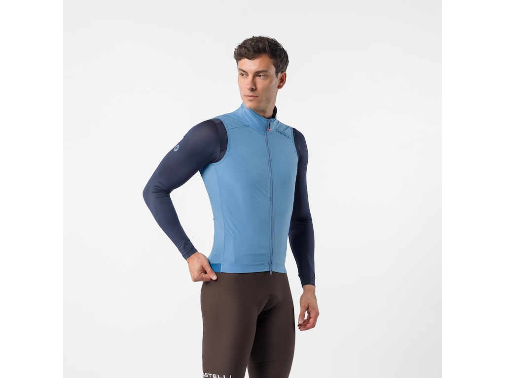 Castelli Espresso 2 Vest - Cykelvest - Herre - Metallic Blue - Str. L Castelli Espresso 2 Vest - Cykelvest - Herre - Metallic Blue - Str. L