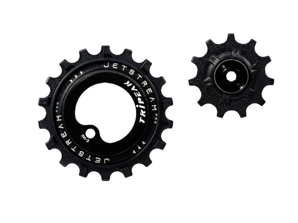 Tripeak Oversized pulleyhjul Jetstream pro keramiske lejer SRAM Etap 11T/18T sort