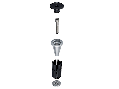 Token Top cap sort med expander Ø 22,5-25mm