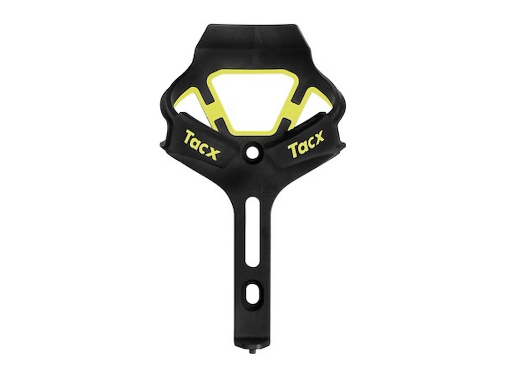 Tacx Ciro carbon flaskeholder sort / fluo gul Tacx Ciro carbon flaskeholder sort / fluo gul