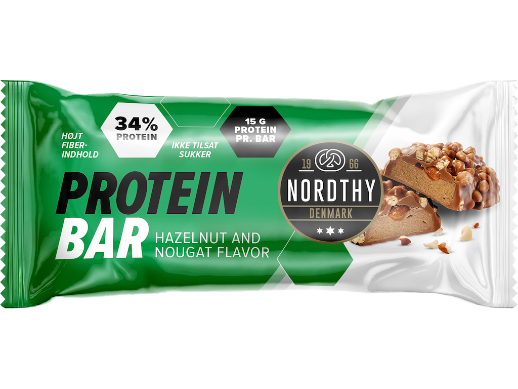 Nordthy Proteinbar - Hasselnød Nougat - 45g