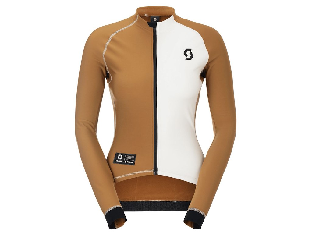 SCOTT RC Pro Warm LS Remix Jersey - Cykeltrøje - Dame - Bread Brown/Cotton White - L