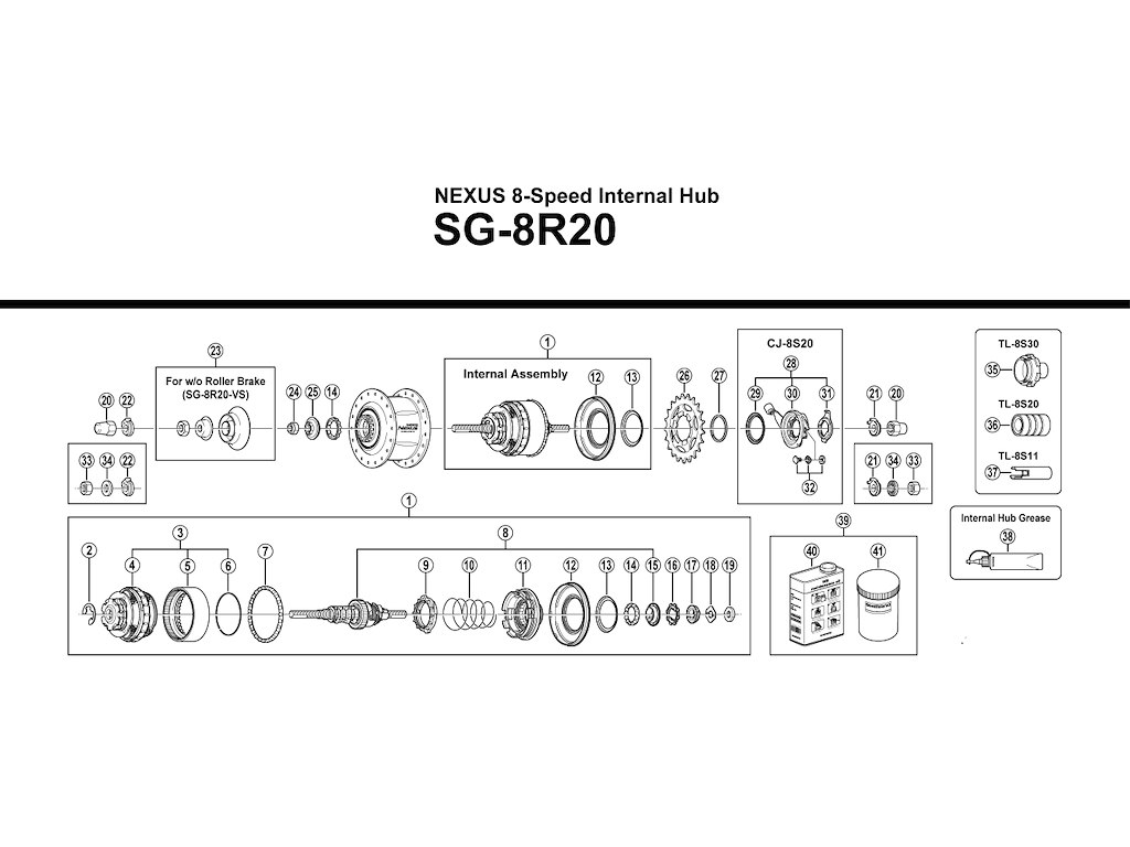 Shimano Nexus 8 - Stop skive ved driver for SG-8R20