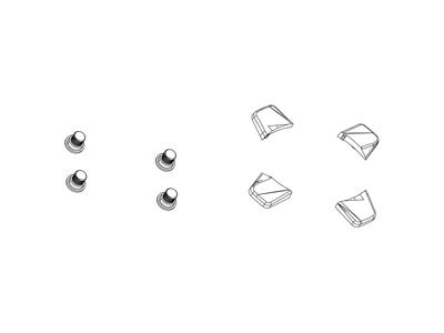 Sram Rival AXS- Klingebolte M8x4,75x8,75mm - 4 stk. - eTap