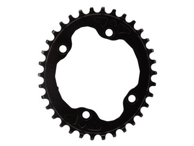 absoluteBLACK Oval klinge - Shimano - BCD: ø96 - 4 huller - 34 tænder - Sort