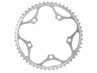 Stronglight 52T klinge - ø130 - 5 huller - 9/10 speed - Dural alu - Sølv