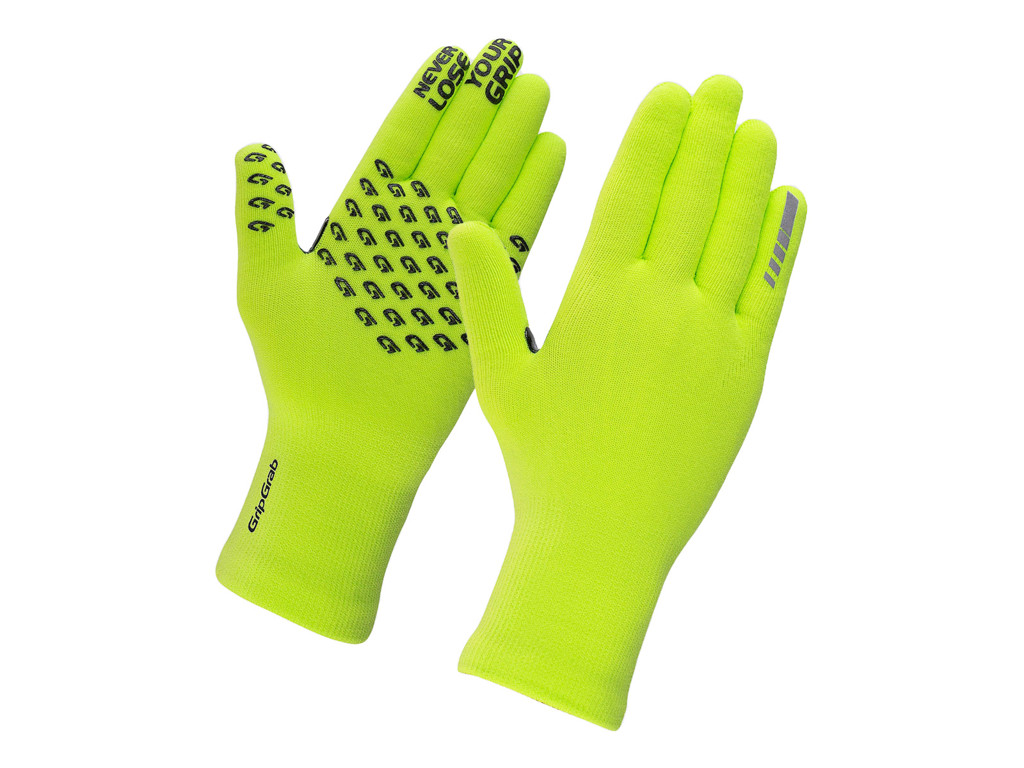 GripGrab Knitted Thermal Glove - Vandtætte vinterhandsker - Hi Vis Gul