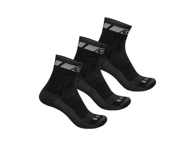 GripGrab Merino Regular Cut - 3 stk cykelstrømper - Sort