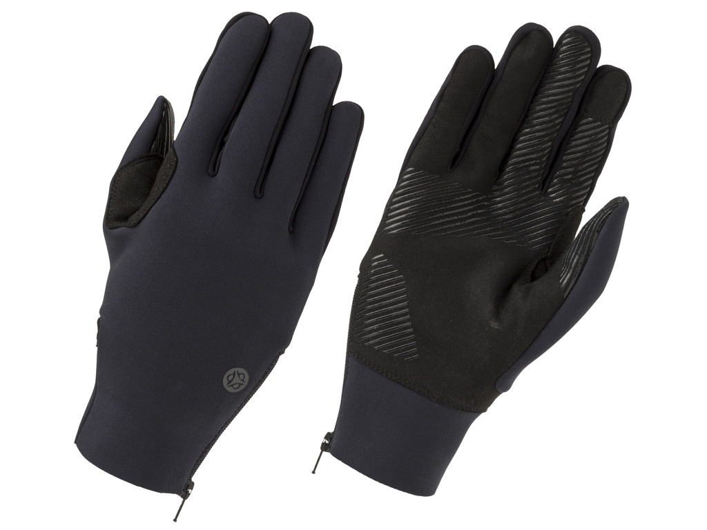 AGU Neopren Letvægts Cykelhandske -Med Lynlås - Sort