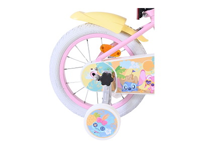 Volare Disney Stitch Børnecykel - 14" med støttehjul - Lyserød