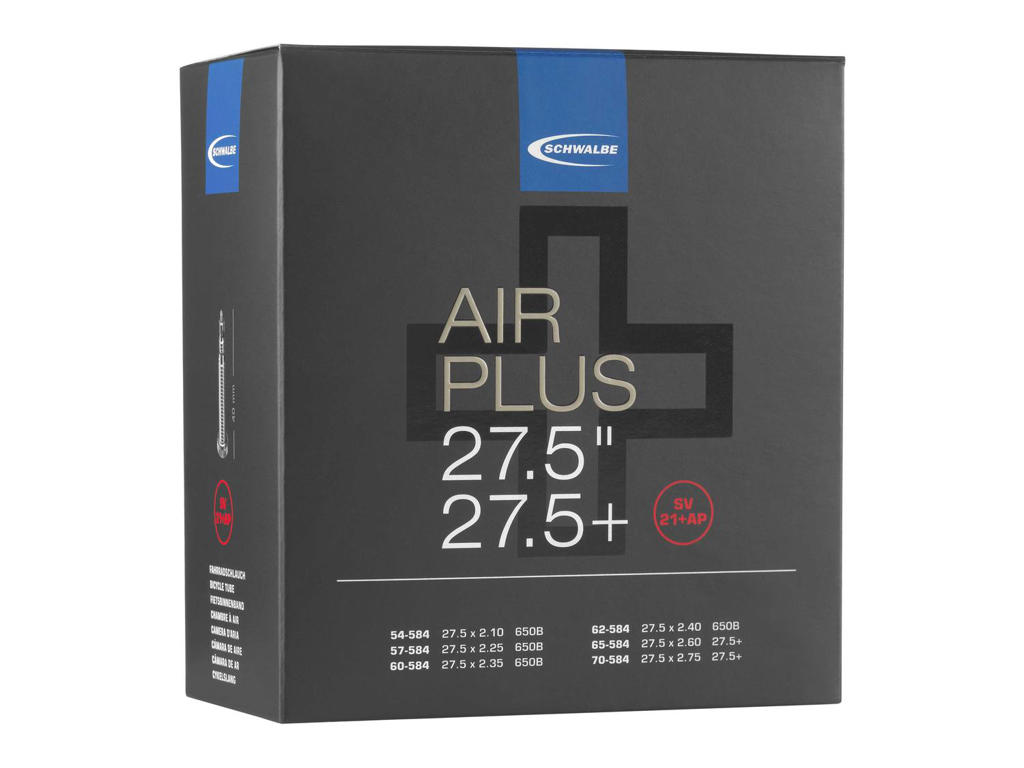 Schwalbe Air Plus - Slange 27,5 x 2,10-2,75 med 40mm lang Racerventil SV21+AP