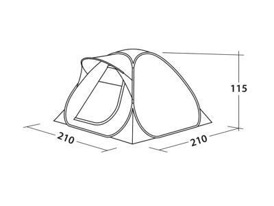 Easy Camp Flameball 300 - Telt - 3 Personer - Grøn