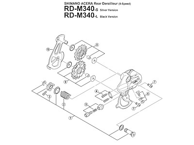 Shimano monteringsbolt for bagskifter RD-M340