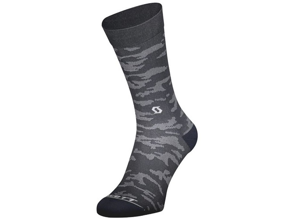 SCOTT Trail Camo Crew Cykelstrømper Grå (Strømpe str.: 42-44) SCOTT Trail Camo Crew Cykelstrømper Grå (Strømpe str.: 42-44)
