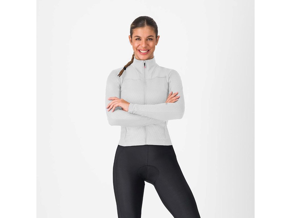 Castelli Sfida 3 Jersey - Cykeltrøje - Lange Ærmer - Dame - Silver Gray - L