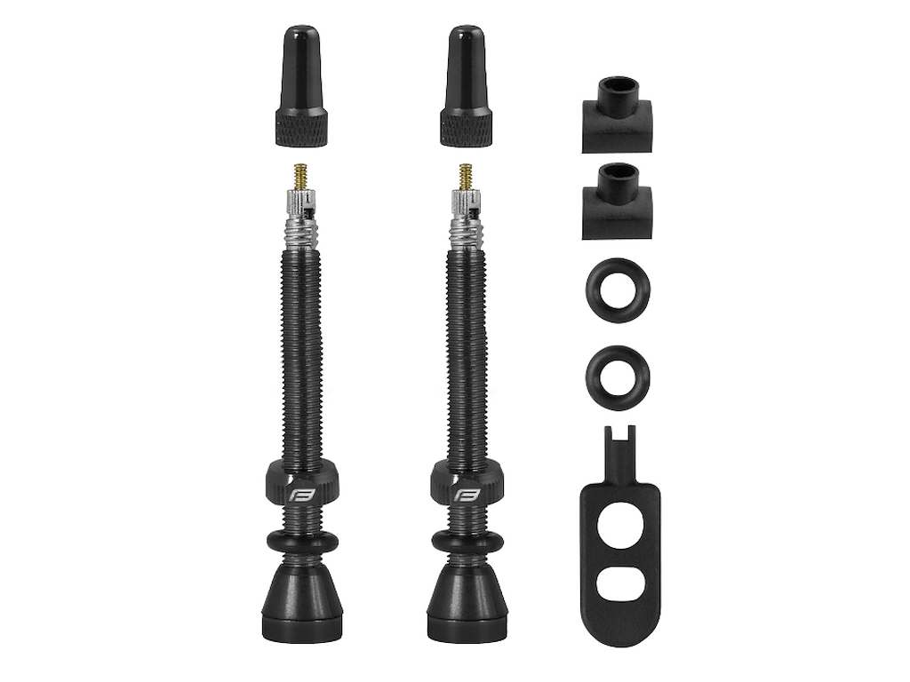 FORCE Ventilsæt til Tubeless - 60mm, Sort