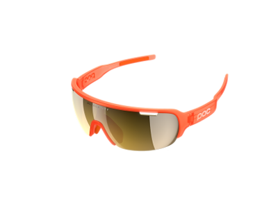 POC Half Blade Cykelbriller Fluorescent Orange Translucent Clarity Gold Mirror