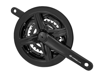 FORCE C8.5 kranksæt 48/38/28 tands klinger stål 170 mm alu pedalarme til firkantet aksel