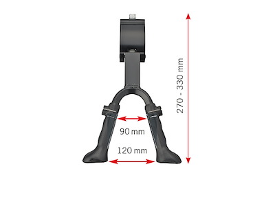 Ergotec Comfort Double Støtteben 24-28" cykler - 270-330mm høj - Sort