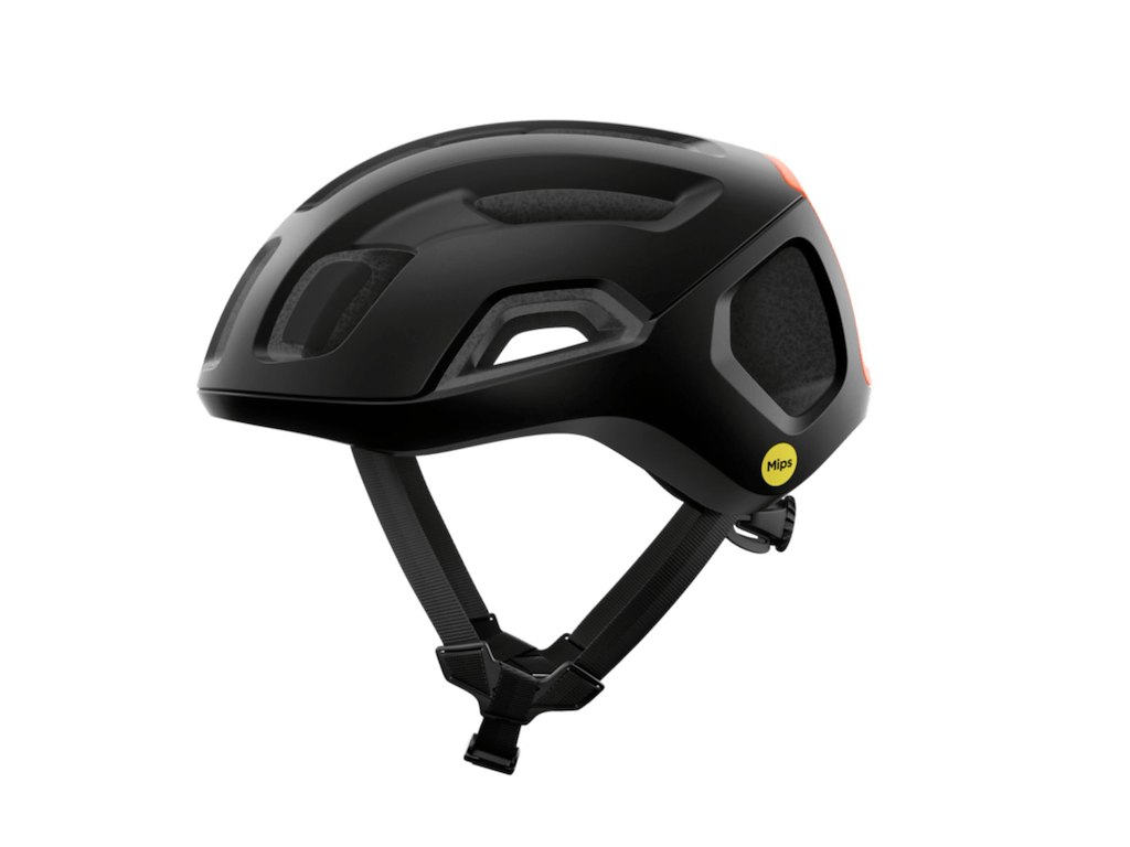 POC Ventral Air MIPS - Cykelhjelm - Uranium Black Matt/Fluorescent Orange Matt - Str. L/56-61cm