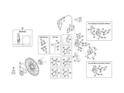 Shimano låsering og skive til rotor SM-RT80