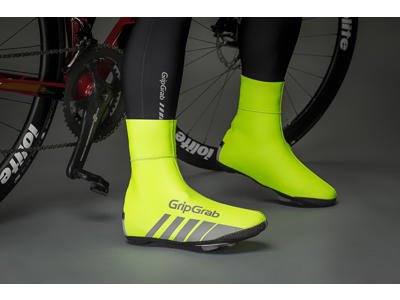 GripGrab Race Thermo Hi-Vis - Vind og vandtæt skoovertræk - Neon gul 