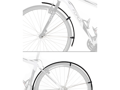 FORCE skærmsæt 28" med Stivere Blanksort