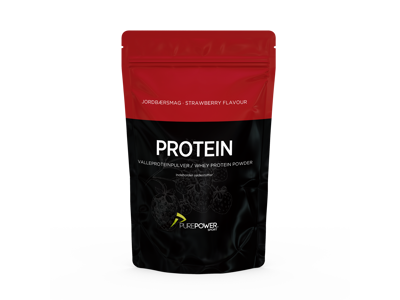 PurePower Proteinpulver - Valleproteindrik - Jordbær 400 g