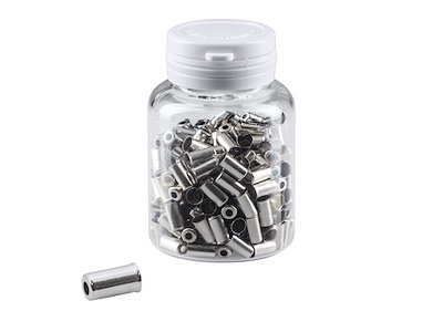 FORCE kabel ender til 5 mm bremsekabel 200 stk. i aluminium sølv