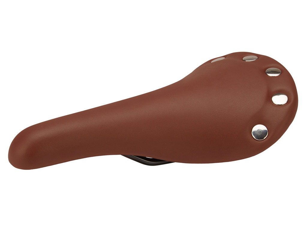 Raleigh - Unisex sadel - Brun m/kobbernitter - Vinyl