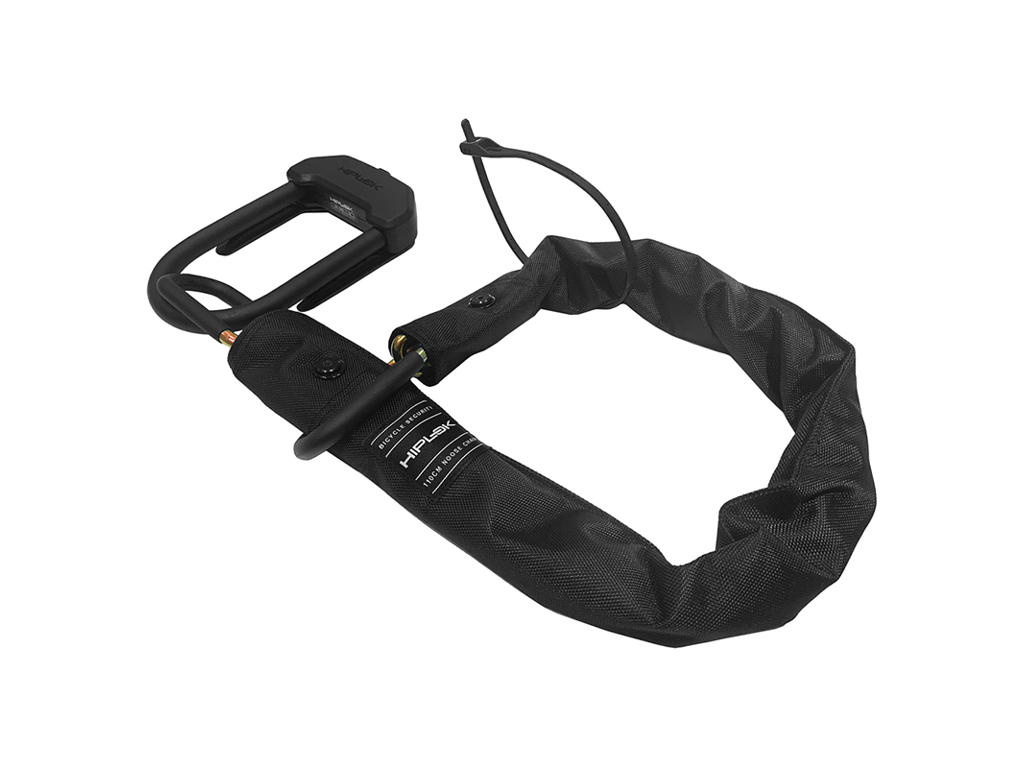 Hiplok E-DX Bøjelås med kæde - Sort