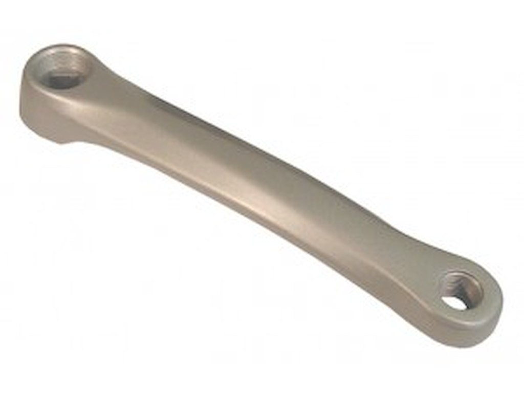 Sølv pedalarm i aluminium 170 mm 45 graders hul