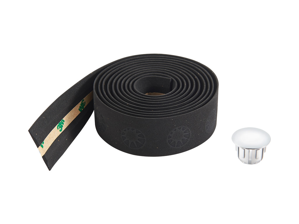 Bike Attitude Styrbånd - Sort kork - Inkl. propper 