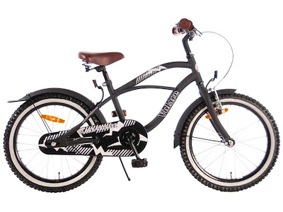 Volare Black Cruiser Børnecykel - 18" - Sort